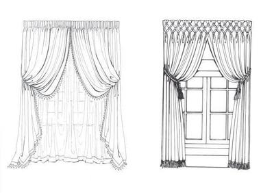 窗帘图稿-家纺系列设计-服装设计